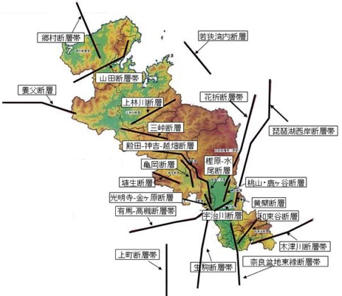京都府の断層